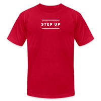 "Step Up Parallel" - Be Stronger, Unisex Jersey T-Shirt - red