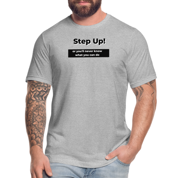 "Step Up! - Be Stronger, - Unisex Jersey T-Shirt - heather gray