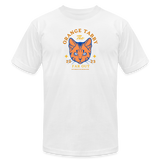 "The Orange Tabby" - FAR OUT Unisex Jersey T-Shirt - white