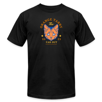 "The Orange Tabby" - FAR OUT Unisex Jersey T-Shirt - black