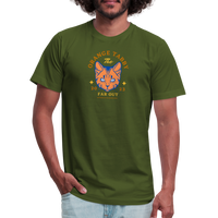 "The Orange Tabby" - FAR OUT Unisex Jersey T-Shirt - olive