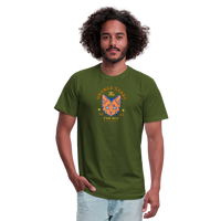 "The Orange Tabby" - FAR OUT Unisex Jersey T-Shirt - olive