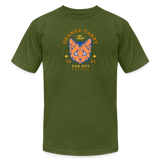 "The Orange Tabby" - FAR OUT Unisex Jersey T-Shirt - olive