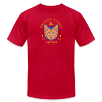 "The Orange Tabby" - FAR OUT Unisex Jersey T-Shirt - red