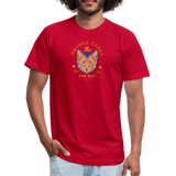 "The Orange Tabby" - FAR OUT Unisex Jersey T-Shirt - red