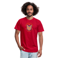 "The Orange Tabby" - FAR OUT Unisex Jersey T-Shirt - red