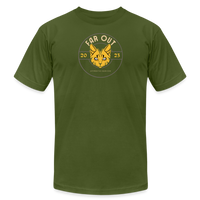 "The Saunterer" - FAR OUT Unisex Jersey T-Shirt - olive