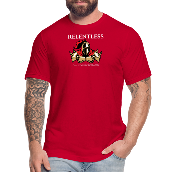 "The White Knight" - Relentless, Unisex Jersey T-Shirt - red
