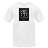 "Venice Canal Black Frame" - Affirmative Gear, Unisex Jersey T-Shirt - white