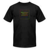 "Gradient Box" - Endurance Through Adversity, Unisex Jersey T-Shirt - black