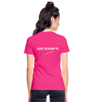 "Bad to the Bone" - Just Scoop It, Ultra Cotton Ladies T-Shirt - fuchsia