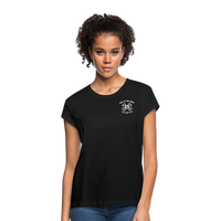 "Bad to the Bone" - Just Scoop It, Women's Relaxed Fit T-Shirt - black