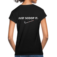 "Bad to the Bone" - Just Scoop It, Women's Relaxed Fit T-Shirt - black