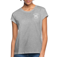 "Bad to the Bone" - Just Scoop It, Women's Relaxed Fit T-Shirt - heather gray