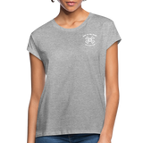 "Bad to the Bone" - Just Scoop It, Women's Relaxed Fit T-Shirt - heather gray