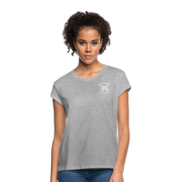 "Bad to the Bone" - Just Scoop It, Women's Relaxed Fit T-Shirt - heather gray