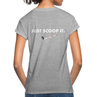 "Bad to the Bone" - Just Scoop It, Women's Relaxed Fit T-Shirt - heather gray