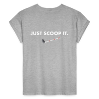 "Bad to the Bone" - Just Scoop It, Women's Relaxed Fit T-Shirt - heather gray