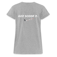 "Bad to the Bone" - Just Scoop It, Women's Relaxed Fit T-Shirt - heather gray