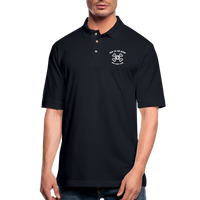 "Bad to the Bone", Men's Pique Polo Shirt - midnight navy