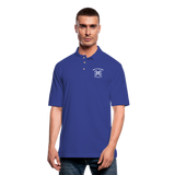 "Bad to the Bone", Men's Pique Polo Shirt - royal blue