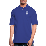 "Bad to the Bone", Men's Pique Polo Shirt - royal blue