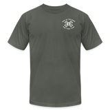 "Bad to the Bone" - Front Sided Logo, Unisex Jersey T-Shirt - asphalt