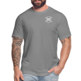 "Bad to the Bone" - Front Sided Logo, Unisex Jersey T-Shirt - slate