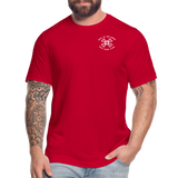 "Bad to the Bone" - Front Sided Logo, Unisex Jersey T-Shirt - red