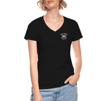 "Bad to the Bone" - Just Scoop It, Women's V-Neck T-Shirt - black