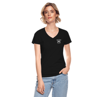 "Bad to the Bone" - Just Scoop It, Women's V-Neck T-Shirt - black