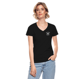 "Bad to the Bone" - Just Scoop It, Women's V-Neck T-Shirt - black