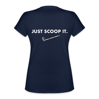 "Bad to the Bone" - Just Scoop It, Women's V-Neck T-Shirt - navy