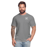 "Bad to the Bone" - Front Sided Logo, Unisex Jersey T-Shirt - slate