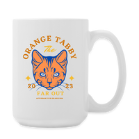 "Orange Tabby" - Dual Sided Logo, Coffee/Tea Mug 15 oz - white