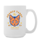 "Orange Tabby" - Dual Sided Logo, Coffee/Tea Mug 15 oz - white