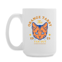 "Orange Tabby" - Dual Sided Logo, Coffee/Tea Mug 15 oz - white