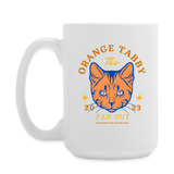 "Orange Tabby" - Dual Sided Logo, Coffee/Tea Mug 15 oz - white