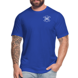 "Bad to the Bone" - Reverse Pitbull Logo, Unisex Jersey T-Shirt - royal blue