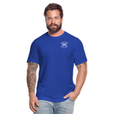 "Bad to the Bone" - Reverse Pitbull Logo, Unisex Jersey T-Shirt - royal blue