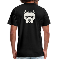 "Bad to the Bone" - Reverse Pitbull Logo, Unisex Jersey T-Shirt - black